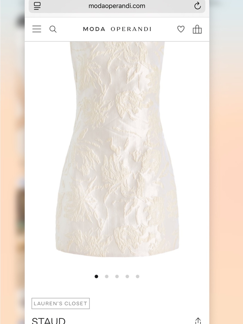 STAUD Mimi Ivory Mini Dress - Second Look